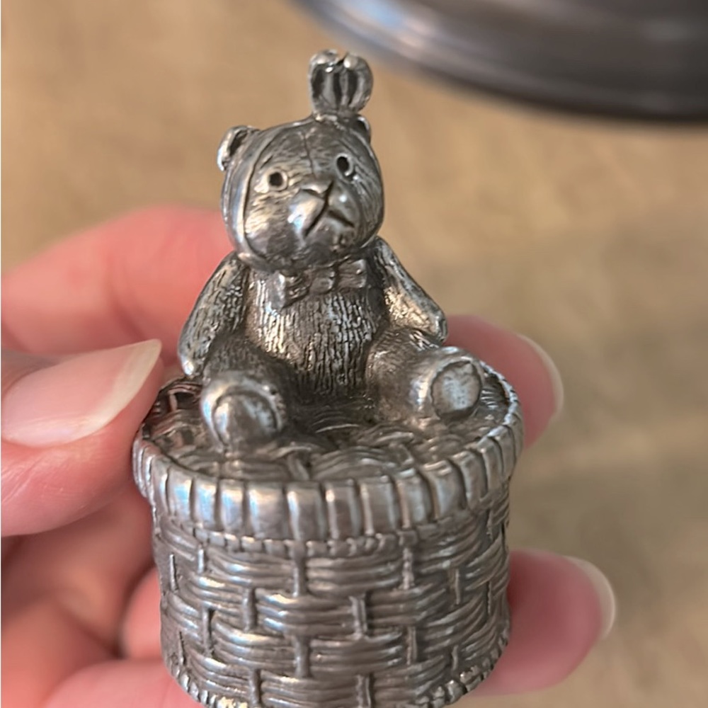 Baby’s first tooth pewter box